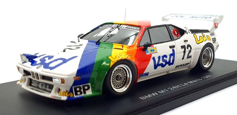 Spark 1/43 Scale S6405 - BMW M1 #72 Le Mans 1981