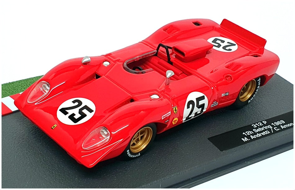 Altaya 1/43 Scale 61023T - Ferrari 312 P #25 12h Sebring 1969 - Red