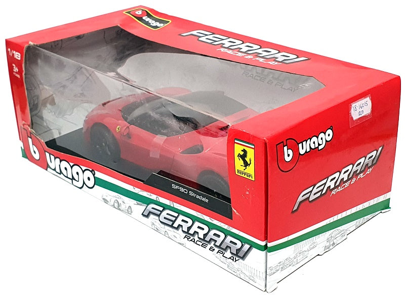 Burago 1/18 Scale Diecast 18-16015 - Ferrari SF90 Stradale - Red