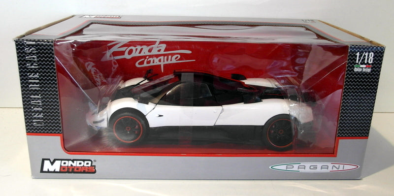 Mondo 1/18 Scale - 500949 Pagani Zonda Cinque Black / white