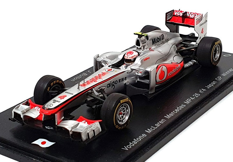 Spark 1/43 Scale SJ007 - F1 McLaren Mercedes MP4-26 #4 Winner Japan GP J. Button