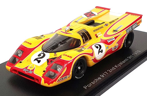 Spark 1/43 Scale S9980 - Porsche 917  #2 2nd Kyalami 9H 1970 - Yellow/Red