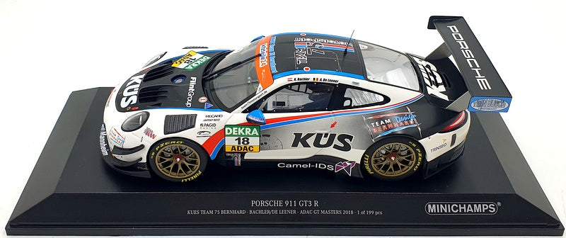 Minichamps 1/18 Scale Diecast 153 186918 - Porsche 911 GT3 R Kues Team 75 2018