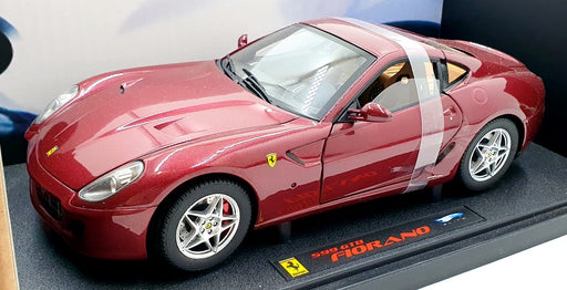 Hot Wheels 1/18 Scale Diecast M1200 - Ferrari 599 GTB Fiorano Dark Metallic Red