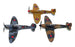 Oxford Diecast Appx 10cm Wingspan 68033 - Set Of 3 Supermarine Spitfire