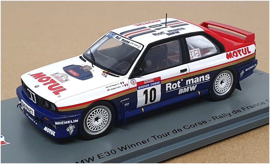 Spark 1/43 Scale SF148 - BMW E30 Winner Tour de Corse - Rally de France 1987