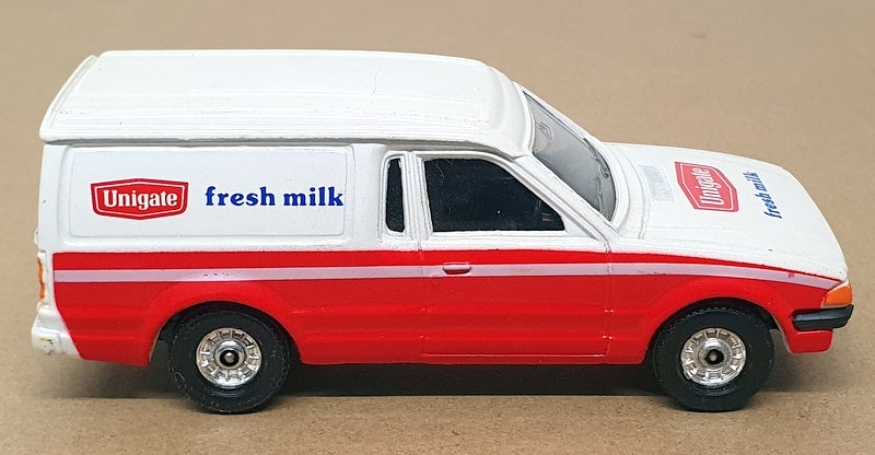 Corgi Appx 11.5cm Long C534 - Ford Escort Van (Unigate) White/Red