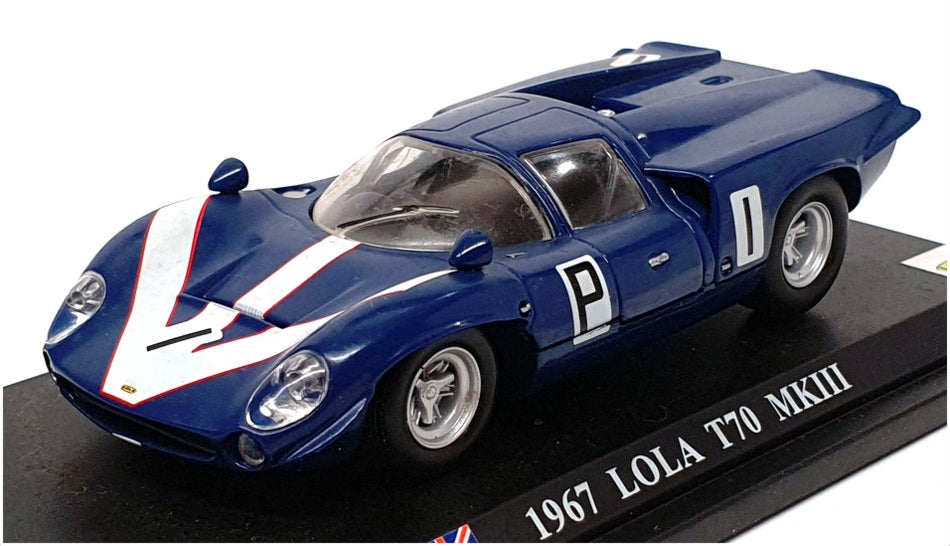 Del Prado 1/43 Scale 10924 - 1967 Lola T70 MKIII Race Car #1 - Blue