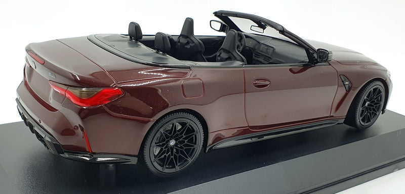 Minichamps 1/18 Scale Diecast 155 021032 - BMW M4 Cabrio 2021 - Red Metallic