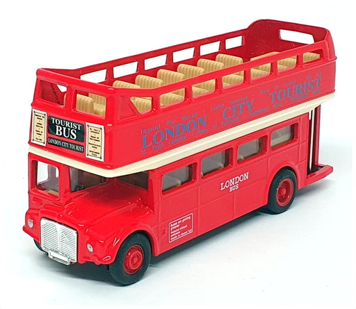 Welly 12cm Long Diecast 99930W - Pull Back & Go London Open Top Bus - Red