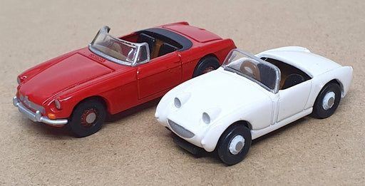 EFE 1/76 Scale 11502 11702 - Austin Healey Sprite & MGB Roadster - Red White