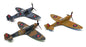 Oxford Diecast Appx 10cm Wingspan 68033 - Set Of 3 Supermarine Spitfire