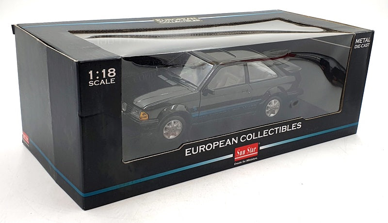 Sunstar 1/18 Scale Diecast 4962R - 1984 Ford Escort MK3 RS Turbo - Black