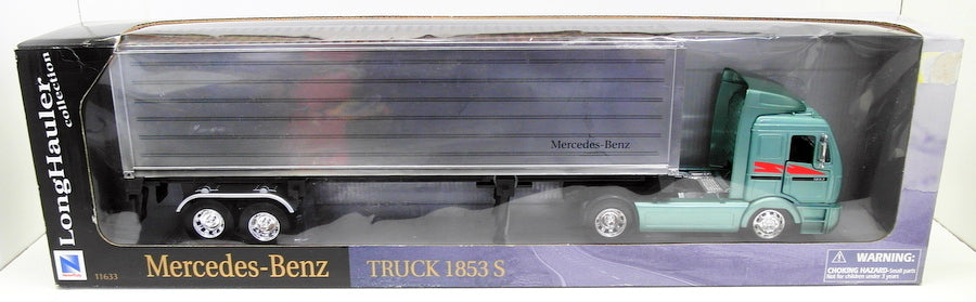 NewRay 1/32 Scale Model Truck 11633 Mercedes Benz 1853S Silver/Green