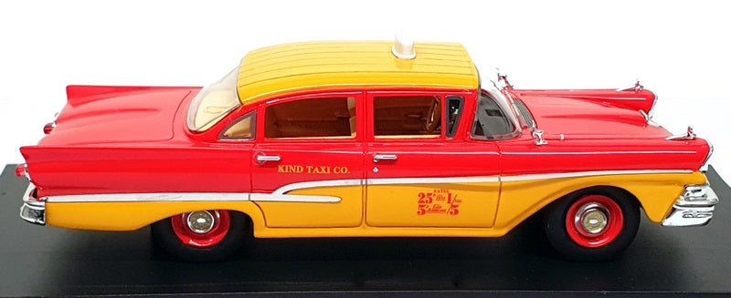 Goldvarg 1/43 Scale GC-087 - 1958 Ford Custom 300 Taxi - Red/Yellow