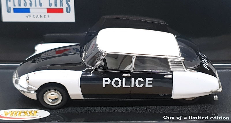 Vitesse 1/43 Scale 23502 - Citroen DS19 Police De Paris - White/Black