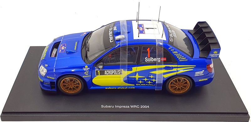 Autoart 1/18 Scale Diecast 80491 Subaru Impreza WRC 2004 Acropolis P.Solberg