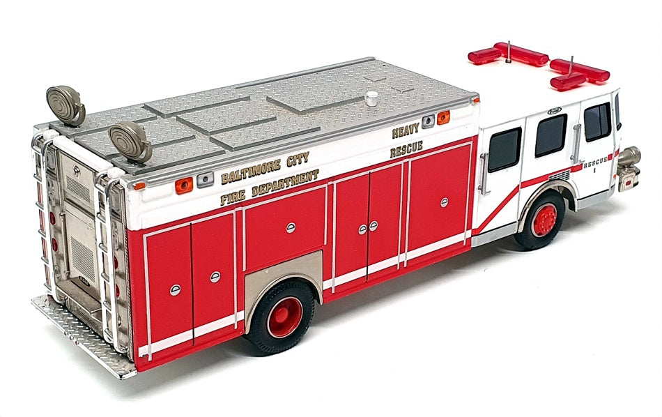 Corgi 1/50 Scale 52206 - E-One Rescue Fire Truck (Baltimore) Red/White