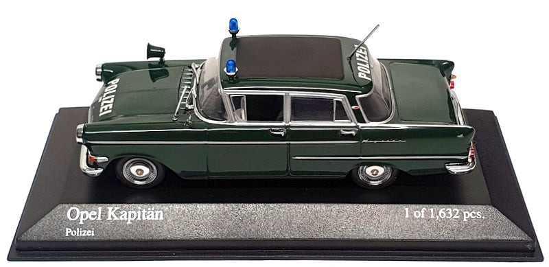 Minichamps 1/43 Scale 430 040090 - 1959 Opel Kapitan Polizei - Green