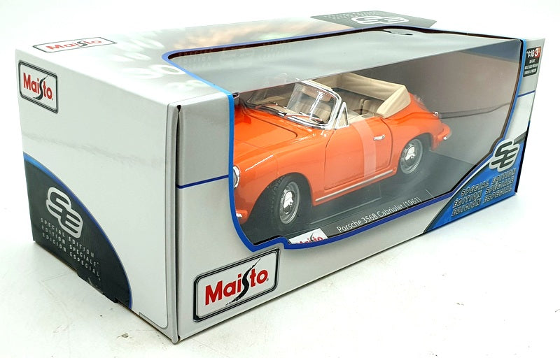 Maisto 1/18 Scale Diecast 46629 - Porsche 356B Cabriolet 1961 - Orange