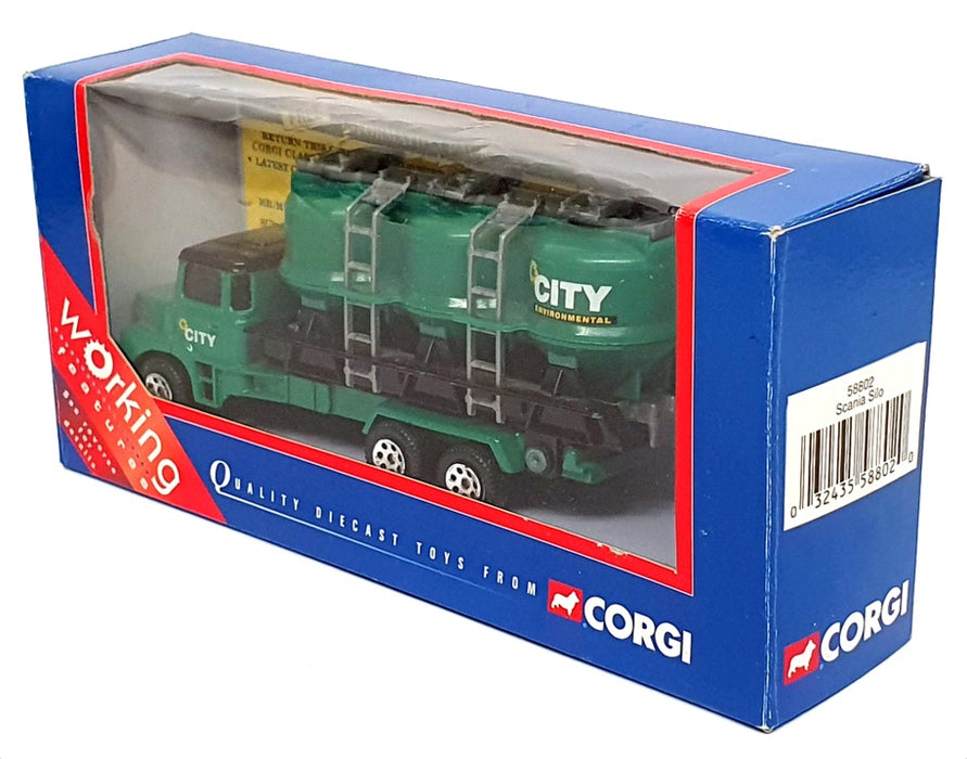 Corgi Appx 14cm Long Diecast 58802 - Scania Silo Truck - Green