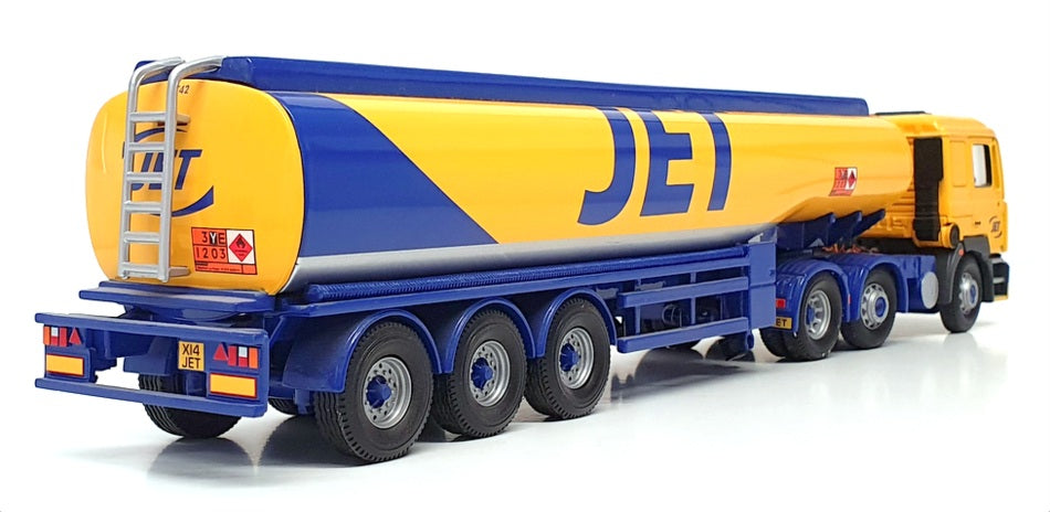 Corgi 1/50 Scale CC12708 - ERF ECS Petrol Tanker Truck "Jet" - Yellow/Blue