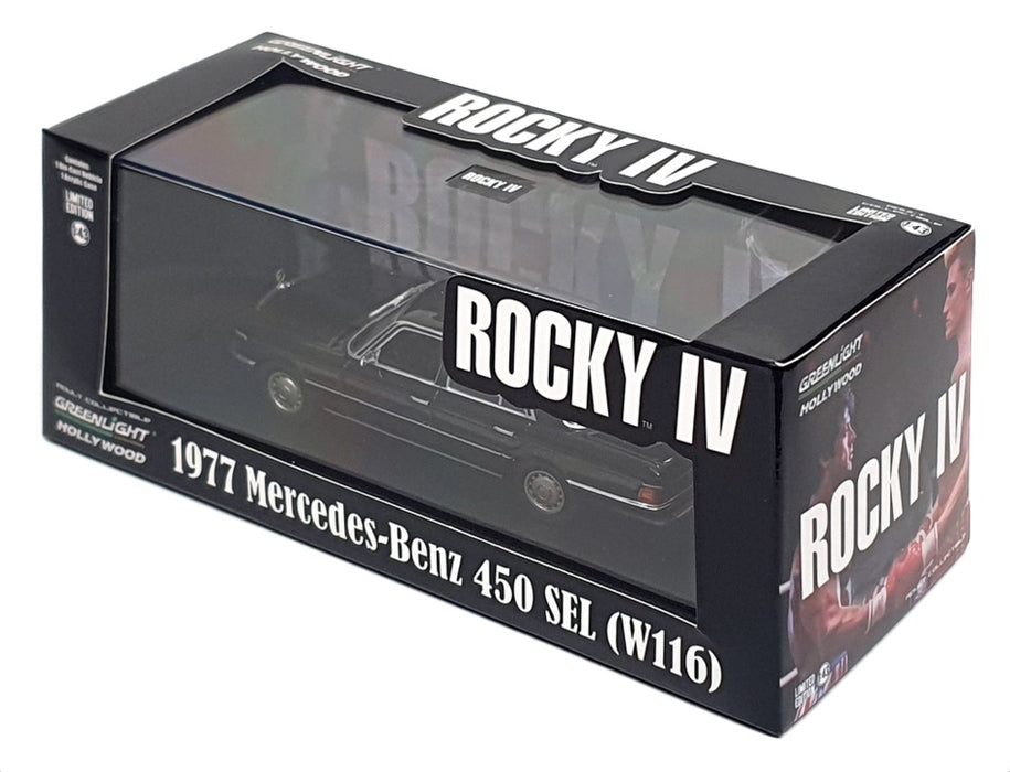 Greenlight 1/43 Scale 86640 - 1977 Mercedes Benz 450 SEL (W116) Rocky IV - Black