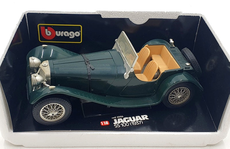 Burago 1/18 Scale Diecast 3006 - Jaguar SS 100 1937 - Green