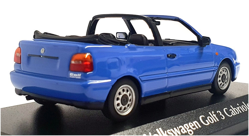 Maxichamps 1/43 Scale 940 055530 - 1997 Volkswagen Golf 3 Cabriolet - Blue