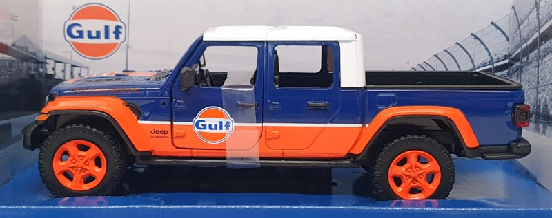 Motor Max 1/27 Scale 79663 - 2021 Jeep Gladiator Rubicon Gulf Blue/Orange/White