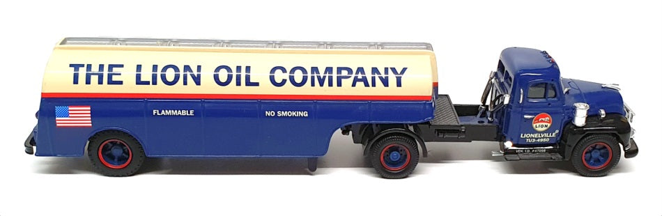 Corgi 1/50 Scale US52906 Diamond T620 Semi Skirted Tanker Lion Oil - Blue/Cream