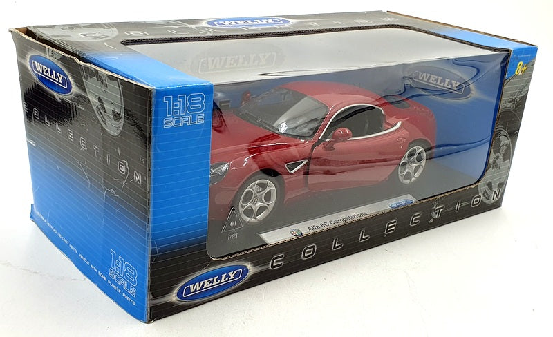 Welly 1/18 Scale Diecast 18013W -  Alfa Romeo 8C Competizione - Red