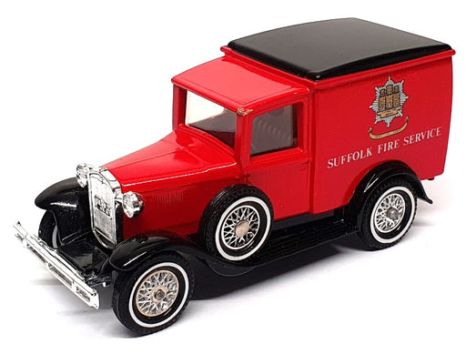 Matchbox Appx 10cm Long Y-22 1930 Ford Model A Van Suffolk Fire Service REWORKED