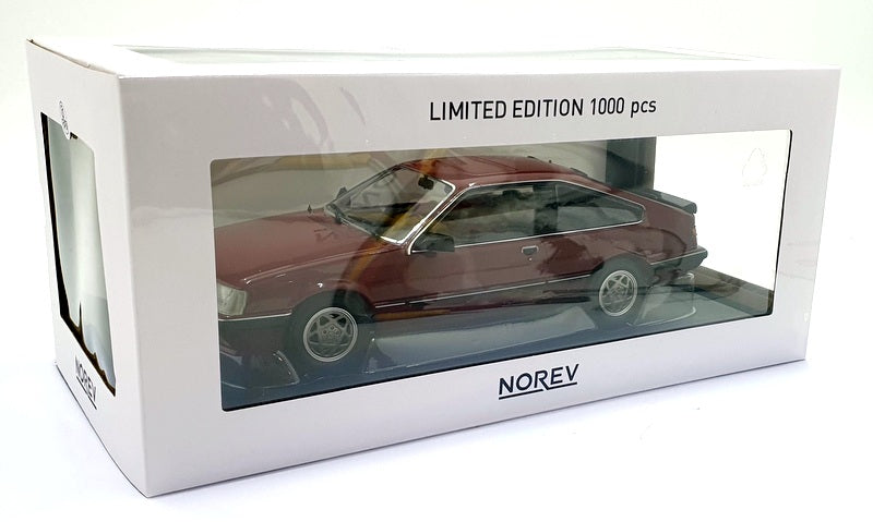 Norev 1/18 Scale Diecast 183641 - 1983 Opel Monza 3.0 E - Met. Red