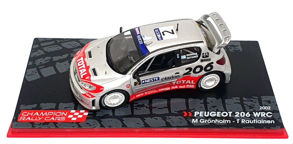 Eaglemoss 1/43 Scale 9924A - Peugeot 206 WRC 2002 #2 Gronholm/Rautiainen