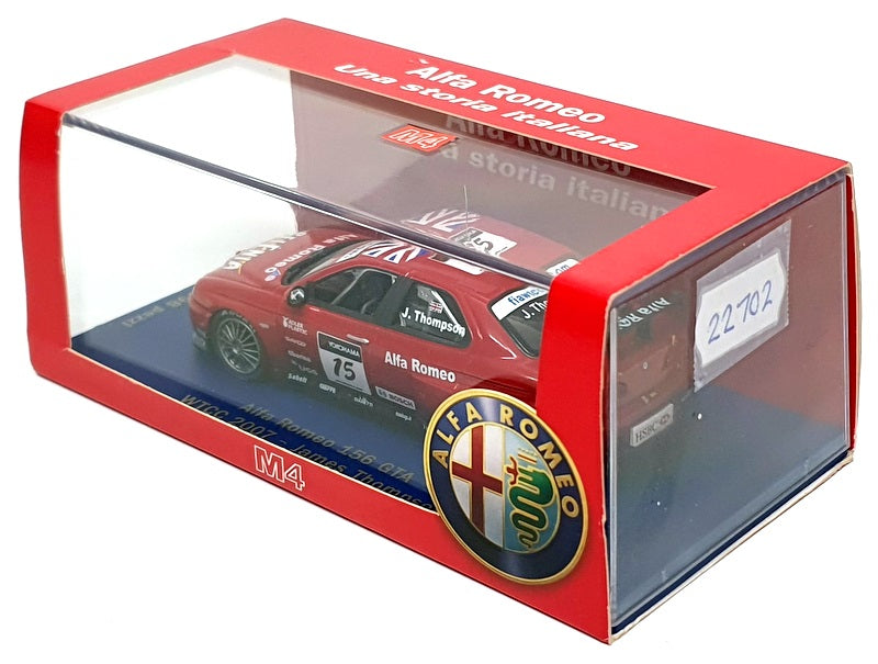 M4 Models 1/43 Scale 22702 - Alfa Romeo 156 GTA #15 WTCC 2007 James Thompson