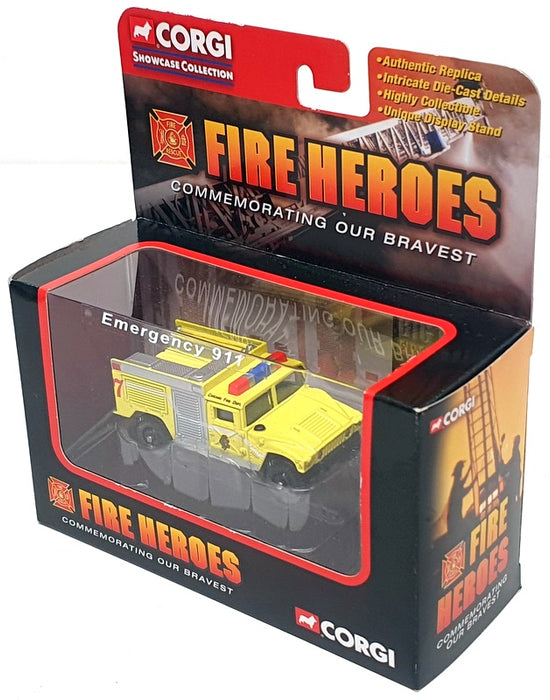 Corgi Appx 8cm Long CS90233 - HMMWV Fire Truck O'Hare Airport - Yellow