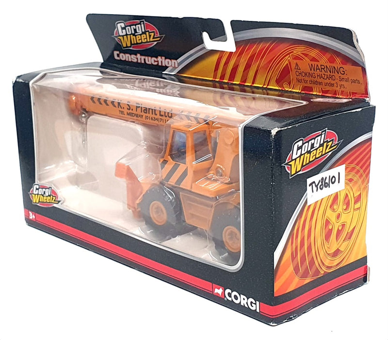 Corgi Wheelz Construction TY86101 - K.S. Plant Ltd. Mobile Crane - Dk Orange 