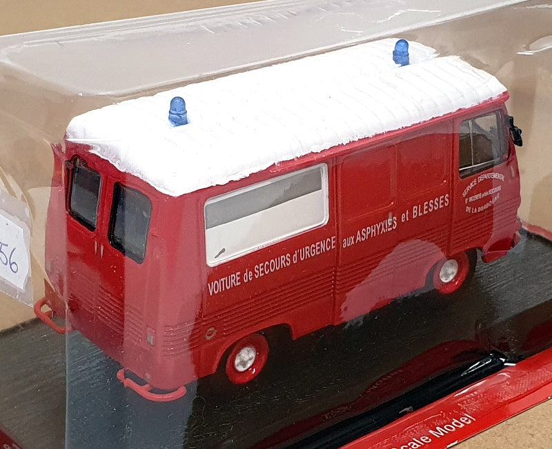 Del Prado 1/43 Scale FEN56 - 1980 Peugeot J7 Van VSAB - Red/White