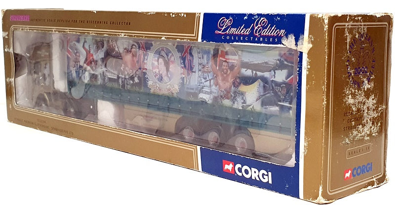 Corgi 1/50 Scale CC12104 - Renault Premium Cutainside Truck (Strongserve) Gold