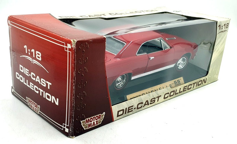 Motor Max 1/18 Scale Diecast 73104 - 1967 Chevrolet Chevelle 396 SS - Red