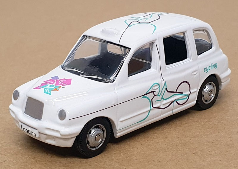 Corgi 1/64 Scale #24 Cycling - LTI TX1 Taxi London Olympics 2012 - White