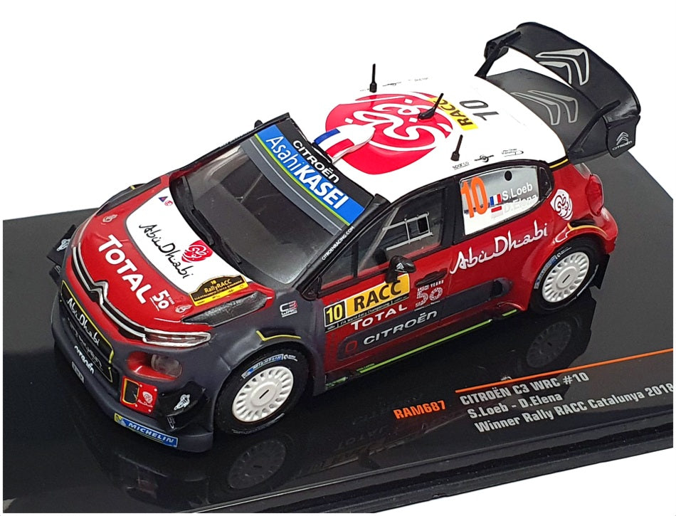 Ixo 1/43 Scale RAM687 - Citroen C3 #10 Winner RACC Catalunya 2018