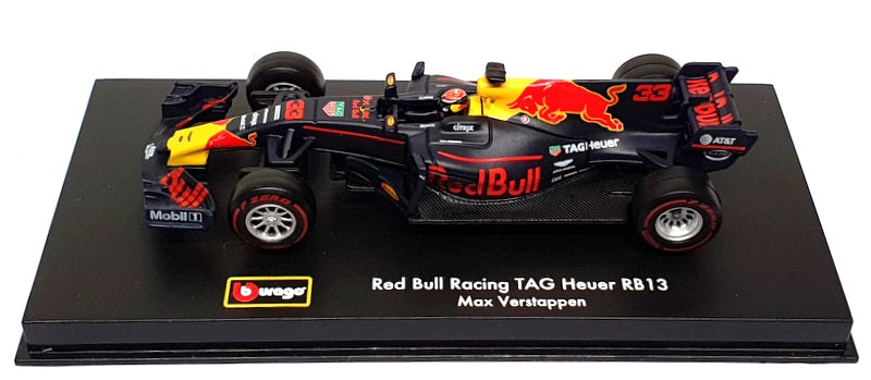 Burago 1/43 Scale 18-38042 - F1 Red Bull Tag Heuer RB13 #33 Max Verstappen