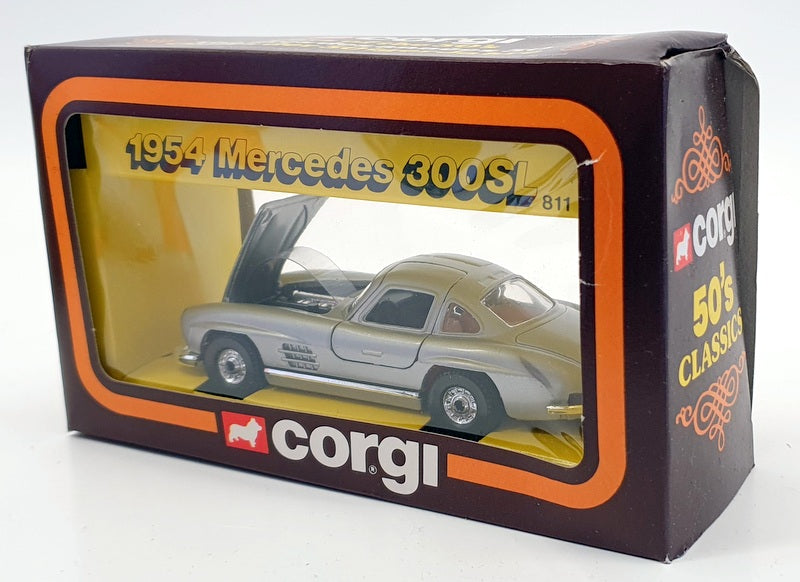 Corgi Appx 13cm Long Diecast 811 - 1954 Mercedes Benz 300SL - Silver