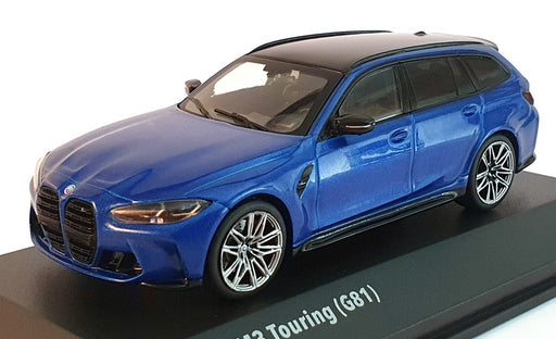 Solido 1/43 Scale S4315402 - BMW M3 Touring (G81) Competition - San Marino Blue