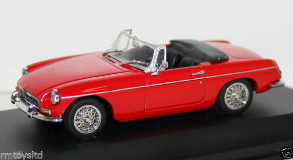 MINICHAMPS 1/43 SCALE - 430131032 - MG B MGB CABRIOLET 1962 / 69 - RED