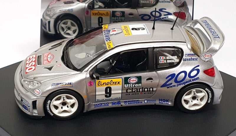 Skid 1/43 Scale SKM107 - Peugeot 206 WRC #9 Monte Carlo Rally 2000 - Silver