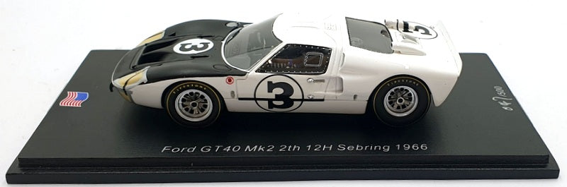 Spark Model 1/43 Resin US255 - Ford GT40 Mk2 2nd 12H Sebring 1966 #3 Hansgen