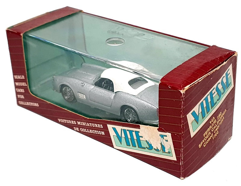 Vitesse 1/43 Scale 143 - 1960 Ferrari 250 Spyder California - Silver/White